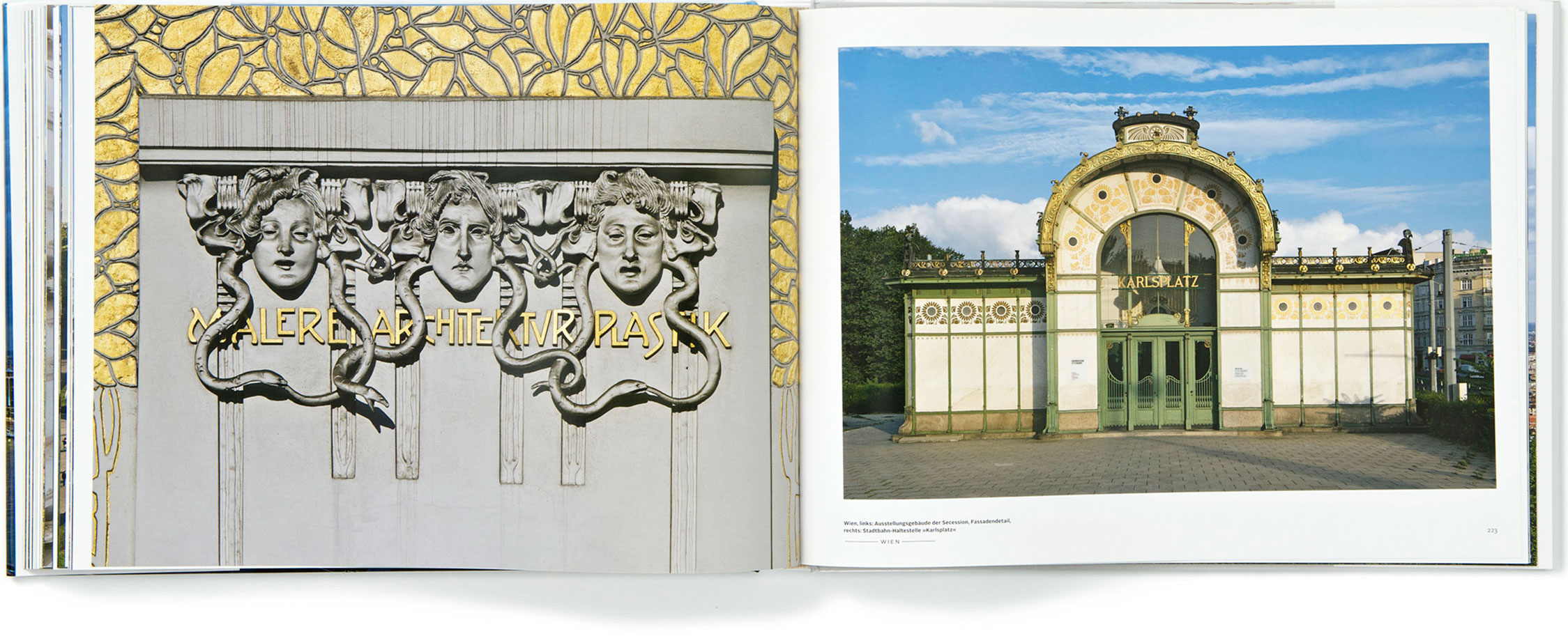 Die Donau - Wien - Wiener Sezzesion - Otto Wagner Stadtbahnhaltestelle